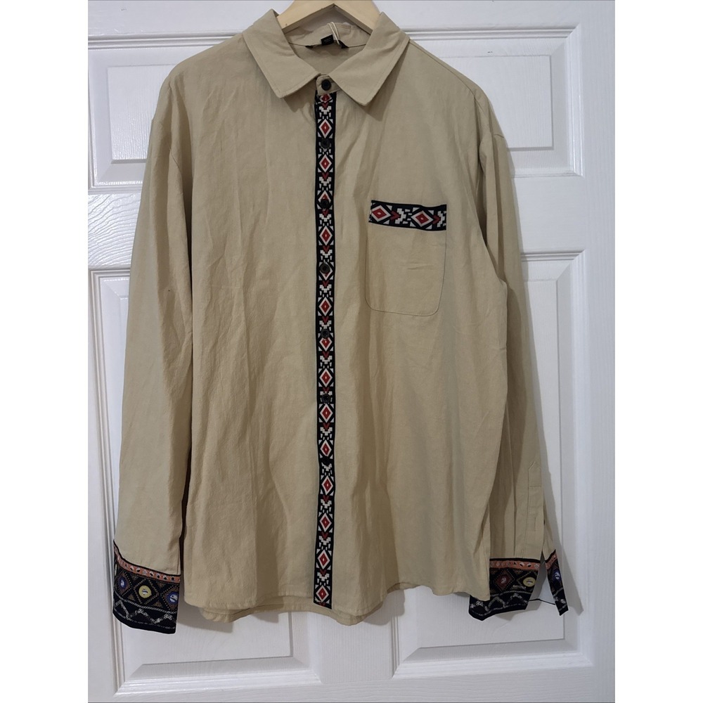 Ouku Men's Button Down shirt Size Large New With Tags